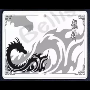 Alfombrilla de ratón HD de dragón negro y blanco